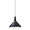 Maxim Lighting Nordic 1-Light 7" Wide Walnut / Black Pendant Light 11350WNBK - alternate 1